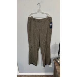 NWT Chaps Dress Pants Slacks w/ Pockets Women's Plus Size 14 Wool Blend Tweed
